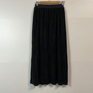 High waisted micro pleat maxi skirt size S